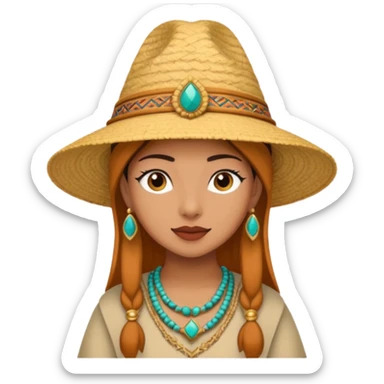 Raya with salakot hat sticker