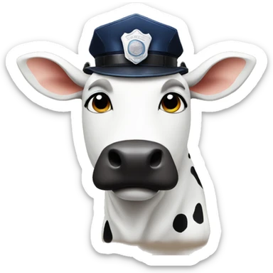 A police cow sticker