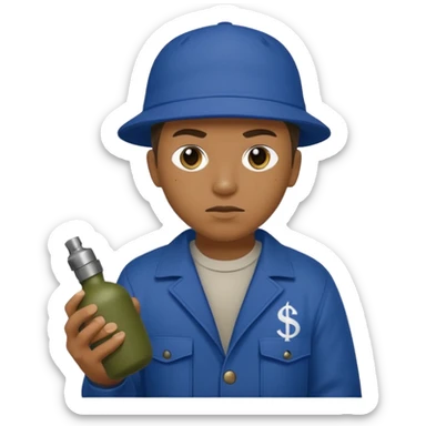 gangster crips while holding grenade sticker