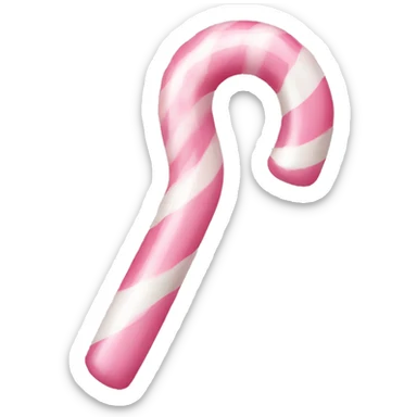 Aesthetic light pink candy cane sticker