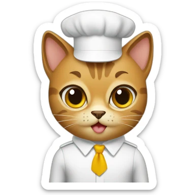 gato con pelaje cafe sticker