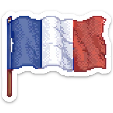 French flag crossed out sticker