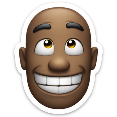 smile face with a sly smirk sticker