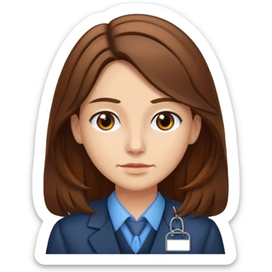 civilian long haired juror with nametag sticker