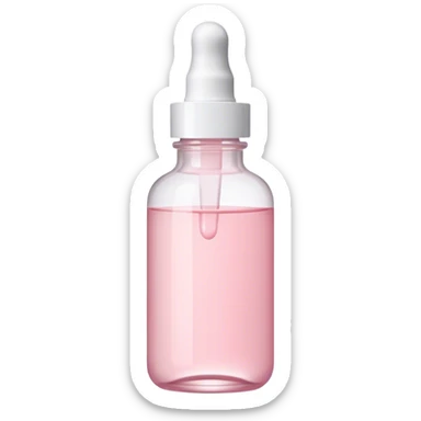 Pale pink serum bottle with white top sticker