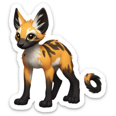 Modern Rare Fantasy Vernid-Trico-species by LiLaiRa, markings, full body sticker