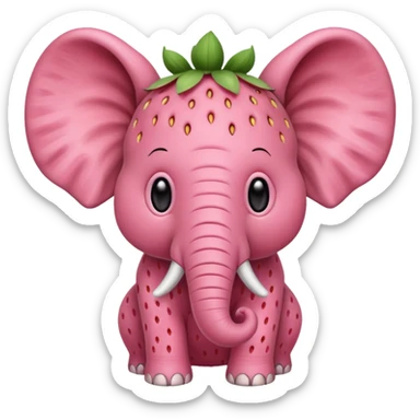 Strawberry Elephant  sticker
