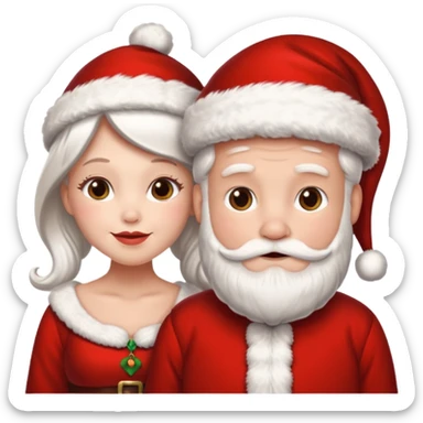 Mr. and Mrs. Clause sticker