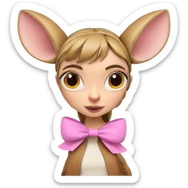 girl with animal ears sticker