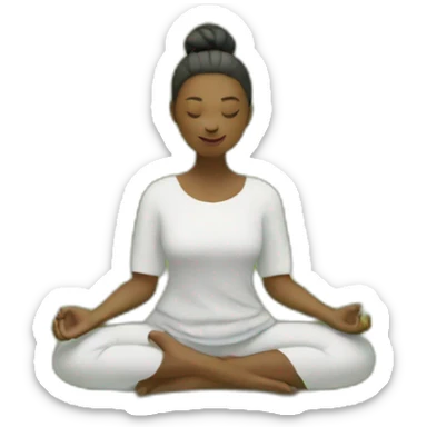 Meditation in garden sticker