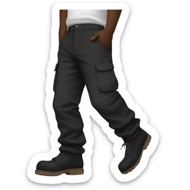 black cargo pant sticker