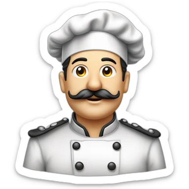 Chef des armées dans les années 1940 en Allemagne avec la moustache de Chaplin et les cheveux plaqué sur le côté sticker