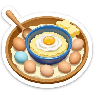 baking ingredients before preparation sticker