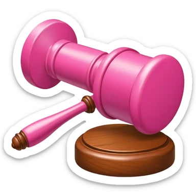 pink gavel sticker
