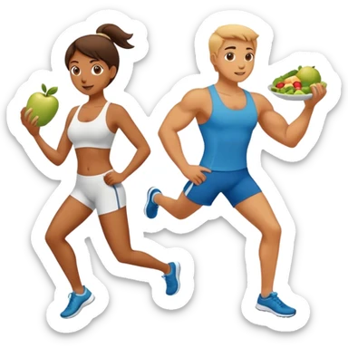 ejercicio y nutricion sticker