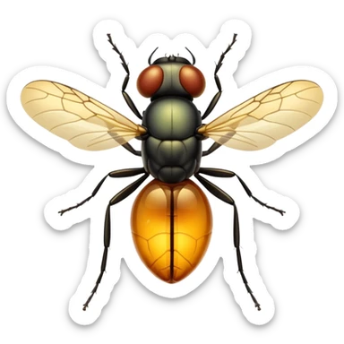 A fly trapped in amber  sticker