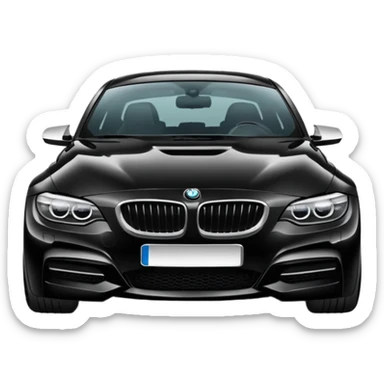 Black bmw car sticker