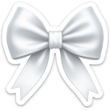 A white bow with shine sticker