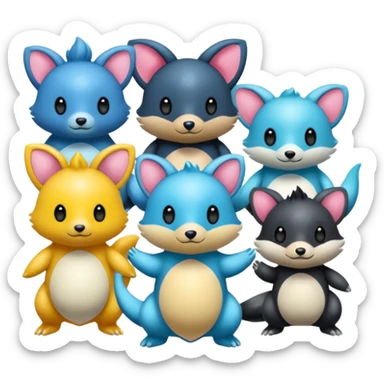 Teddiursa-Manaphy-Azurill-Phione-Minccino-Obstagoon-fusion  sticker