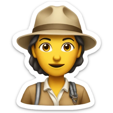 Female archeologist sticker