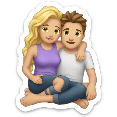 Cuddle pair sticker