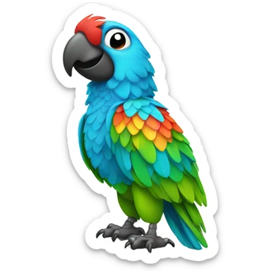 Parrot wearing a Hawaiian shirt  sticker
