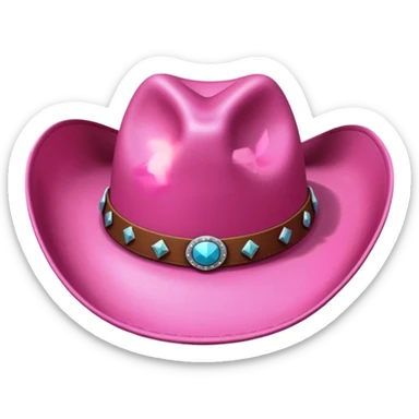 pink cowgirl hat sticker