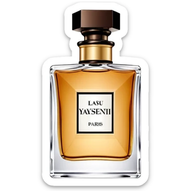 Isolated, still life, ysl, Mon Paris Eau de Parfum bottle sticker