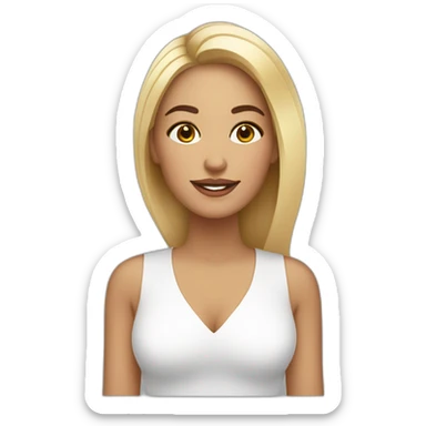 mujer especialista en cosmética natural sticker