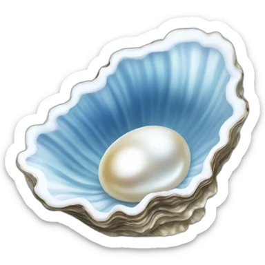 oyster with pearl blue sticker