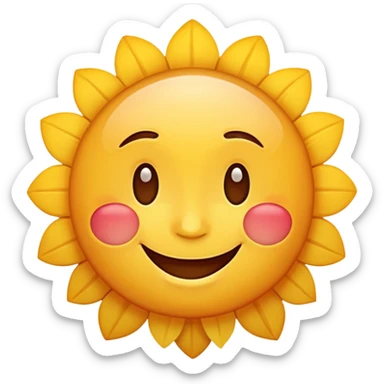 cheerful and welcoming emoji expressing 'Good morning and happy Friday, team!' with happy face and warm energy, suitable for group chats sticker