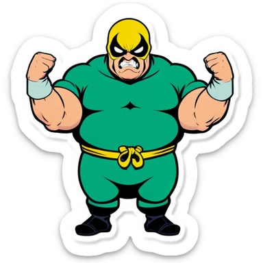 Iron fist with fat arms sticker
