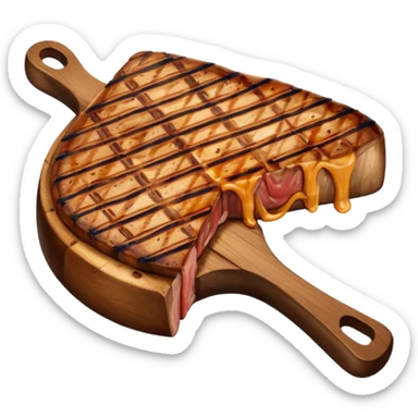 brown t bone sticker