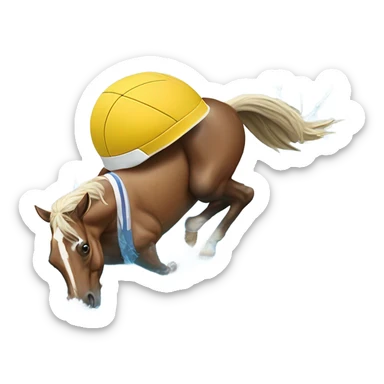 One legged horse playing water polo sticker