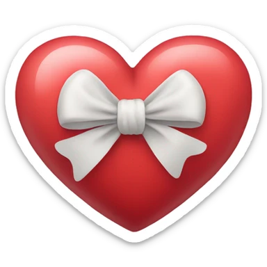 Heart with bow sticker