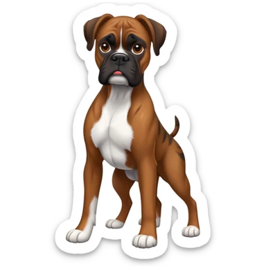 Brindle boxer sticker