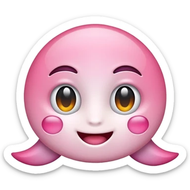 Coração  colorido branco e rosa degrade sticker