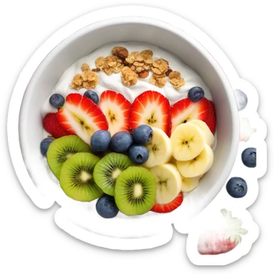 Yoghurt fruit bowl  sticker