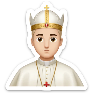 Young pope with modern papal attire sticker