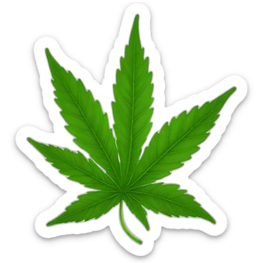 marihuana leaf sticker