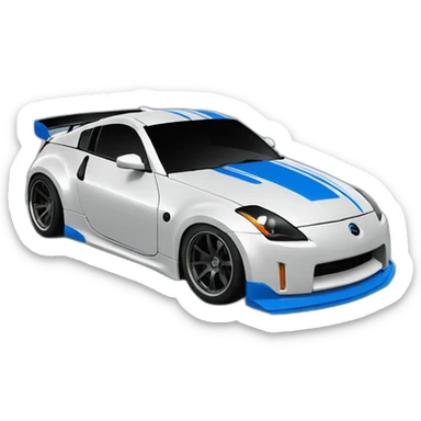 350z drift tuning blue sticker