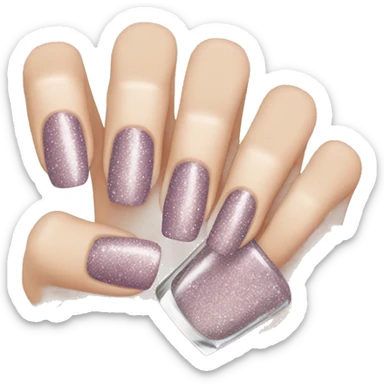 Glittery nail polish sticker