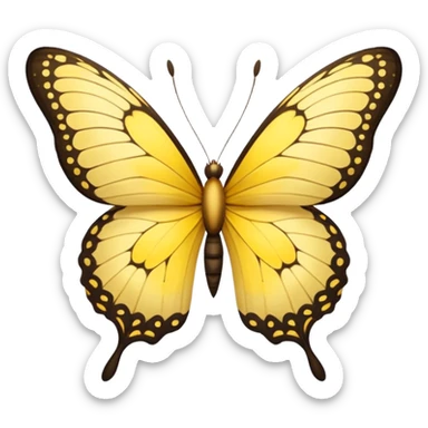 Yellow butterfly sticker