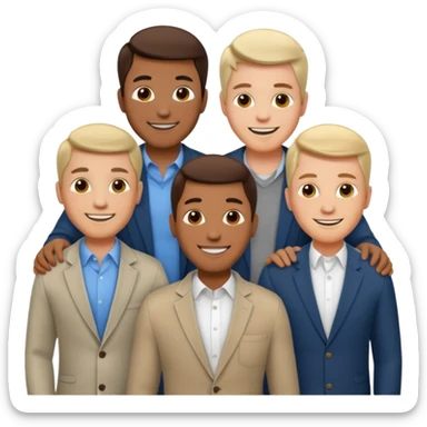 group men wearing  smart casual sticker