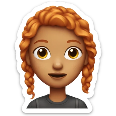 GINGER GIRL WITH A LARGE SCAR ON FACE sticker