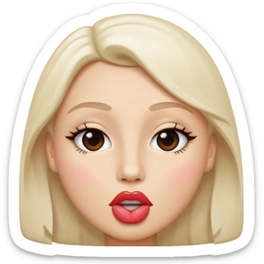 peace sign and kissy face sticker