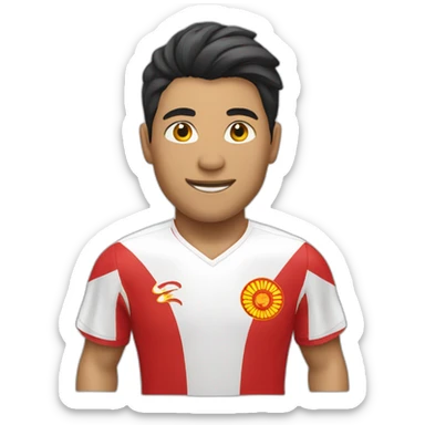 Soccer's player with the flag of kyrgyzstan sticker
