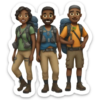 hiking gang sticker