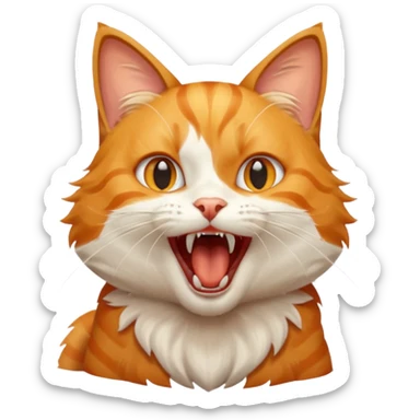 Gato gritando sticker