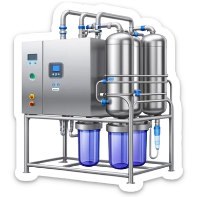 DUV water purification system with ultraviolet disinfection chamber sticker